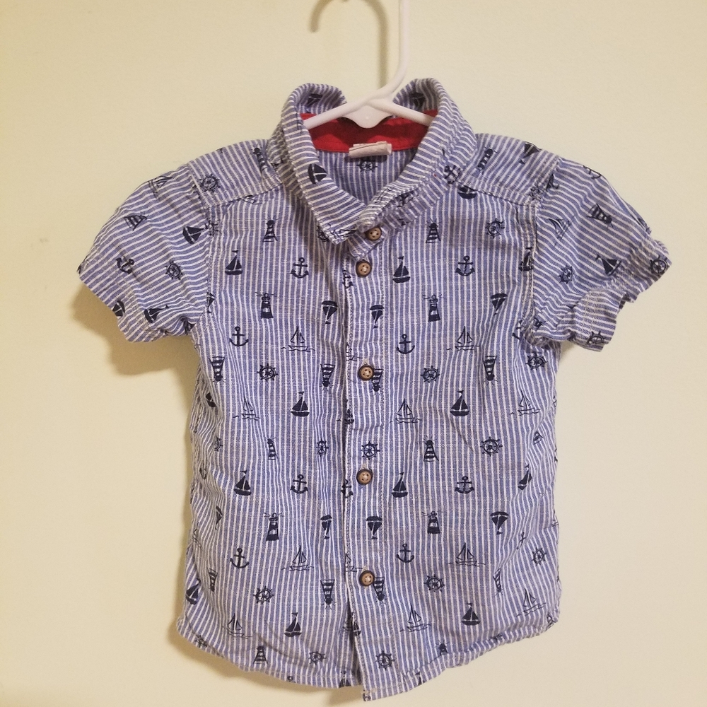 Button up , collared shirt